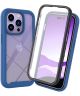 Apple iPhone 14 Pro Hoesje Full Protect 360° Cover Hybride Blauw