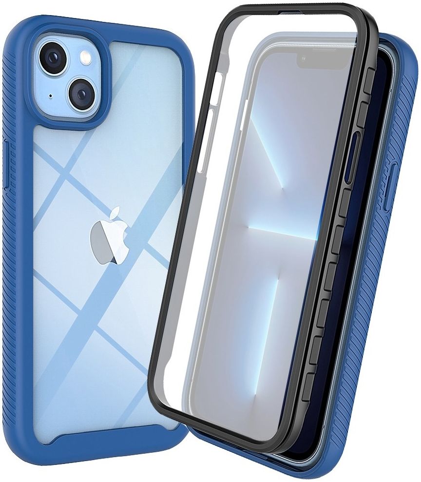 Apple iPhone 14 Plus Hoesje Full Protect 360° Cover Hybride Blauw afbeelding 1