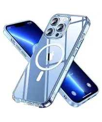 Apple iPhone 14 Pro Hoesje voor MagSafe Dun TPU Back Cover Transparant afbeelding