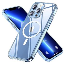 Apple iPhone 14 Pro Hoesje voor MagSafe Dun TPU Back Cover Transparant afbeelding