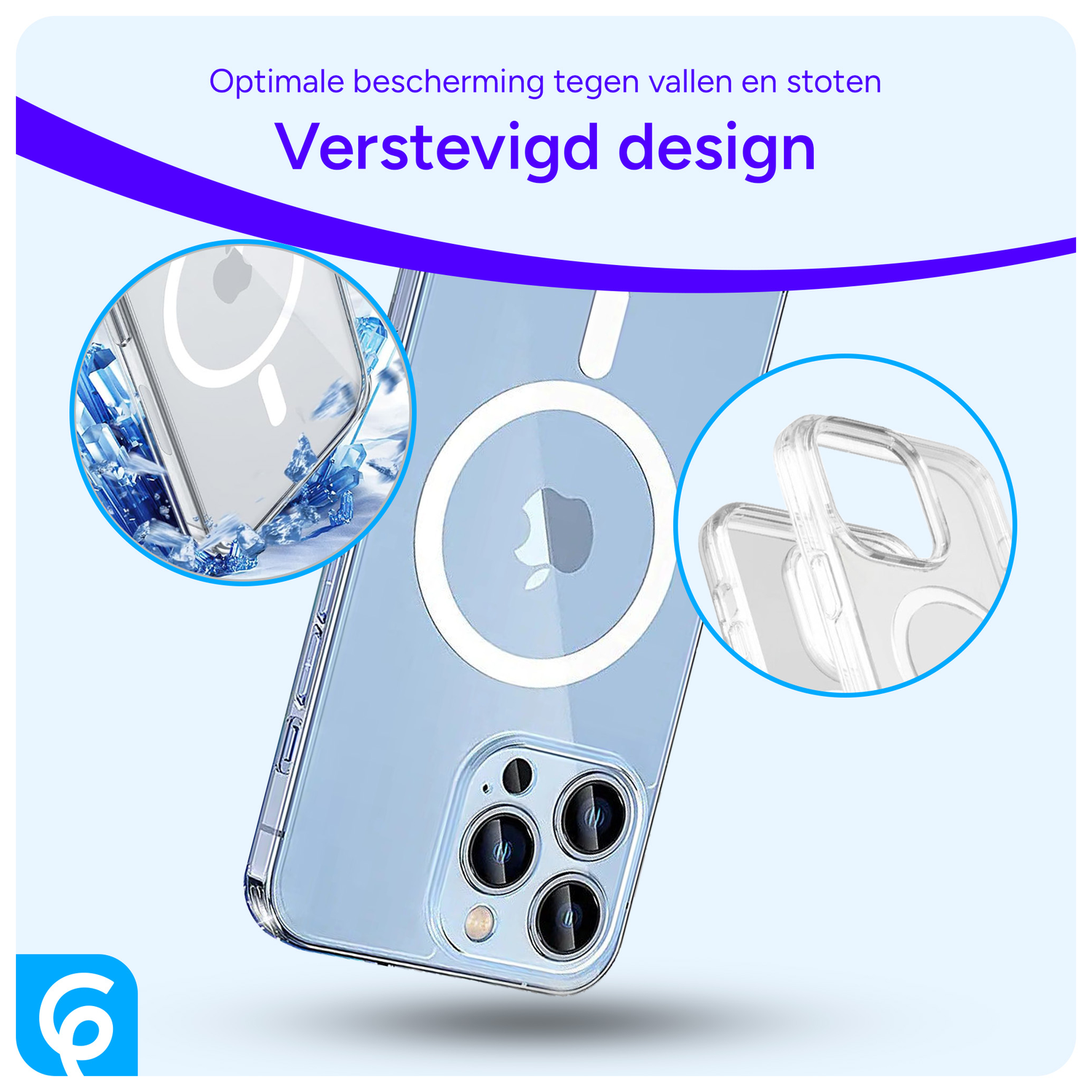 iPhone 14 Pro Max Hoesje voor MagSafe Dun TPU Back Cover Transparant afbeelding 2