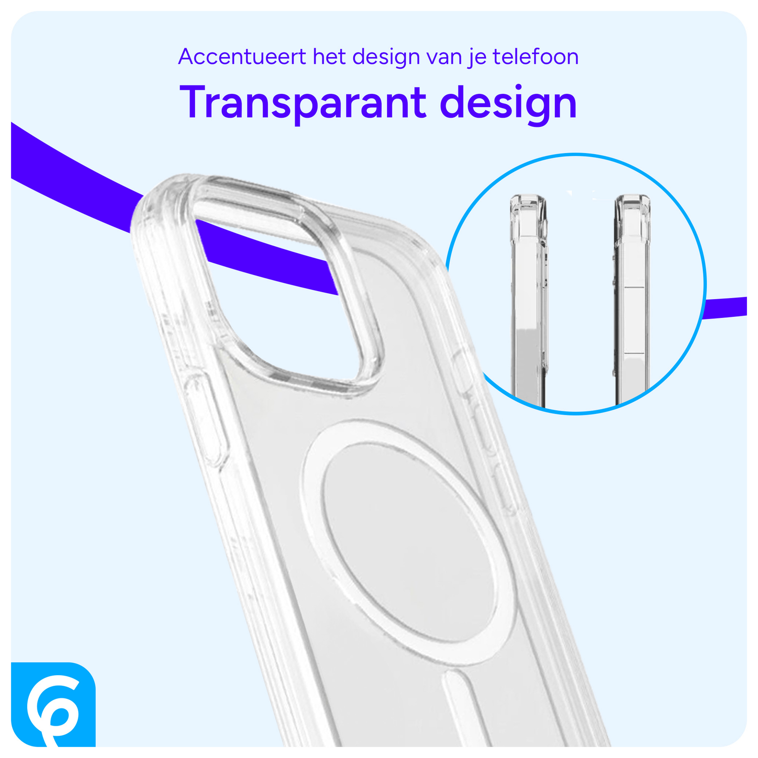 iPhone 14 Pro Max Hoesje voor MagSafe Dun TPU Back Cover Transparant afbeelding 4