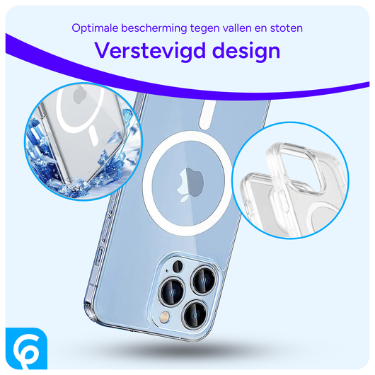 iPhone 14 Pro Max Hoesje voor MagSafe Dun TPU Back Cover Transparant afbeelding 2
