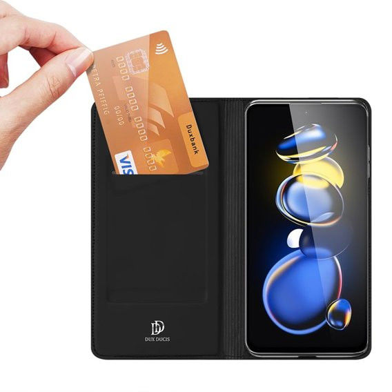 Dux Ducis Skin Pro Series Xiaomi Poco X4 GT Hoesje Portemonnee Zwart afbeelding 2