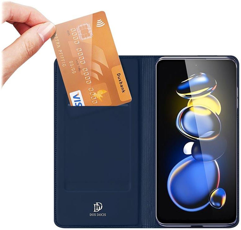 Dux Ducis Skin Pro Series Xiaomi Poco X4 GT Hoesje Portemonnee Blauw afbeelding 2