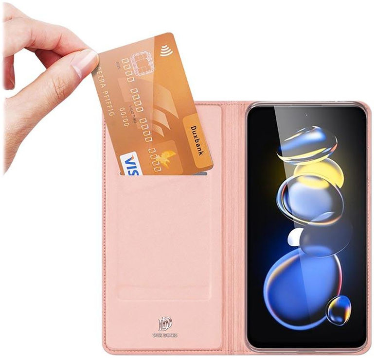 Dux Ducis Skin Pro Series Xiaomi Poco X4 GT Hoesje Portemonnee Roze afbeelding 2