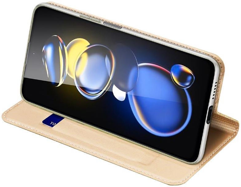 Dux Ducis Skin Pro Series Xiaomi Poco X4 GT Hoesje Portemonnee Goud afbeelding 6