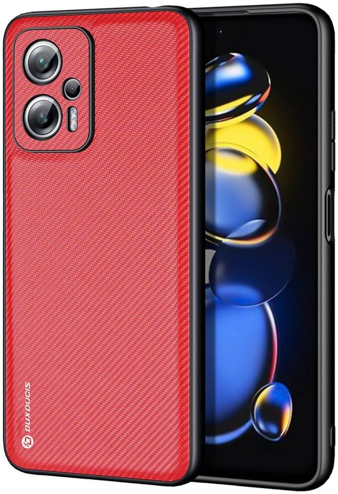 Dux Ducis Fino Series Xiaomi Poco X4 GT Hoesje Back Cover Rood afbeelding 1