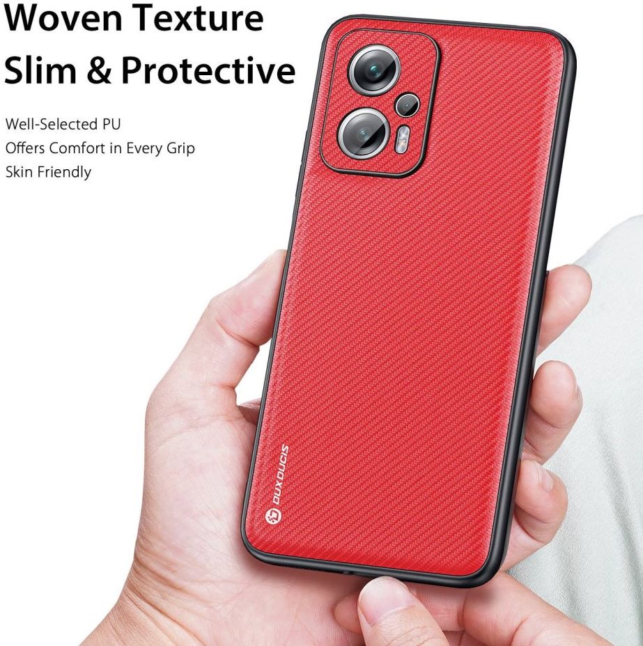 Dux Ducis Fino Series Xiaomi Poco X4 GT Hoesje Back Cover Rood afbeelding 4