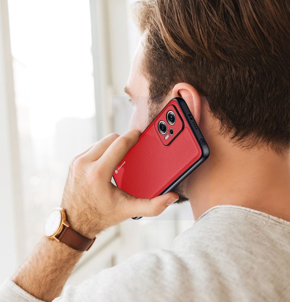 Dux Ducis Fino Series Xiaomi Poco X4 GT Hoesje Back Cover Rood afbeelding 8