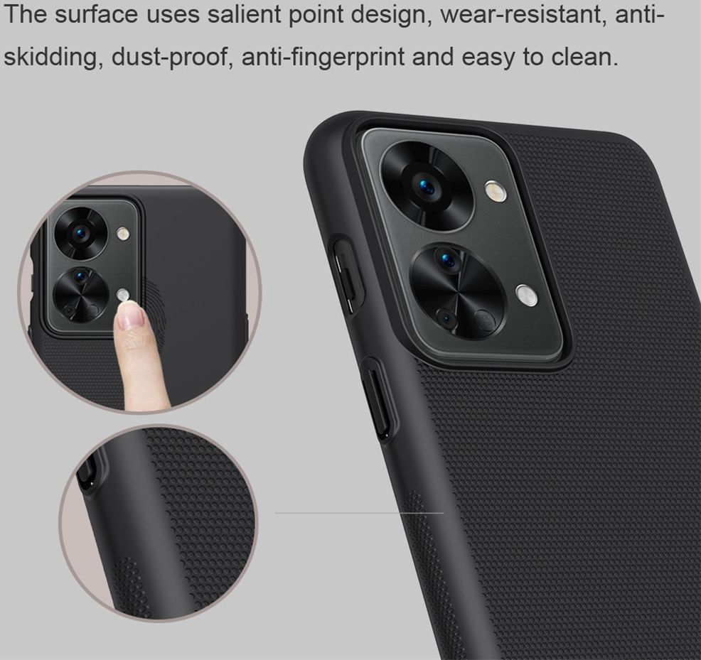 Nillkin Super Frosted Shield Pro OnePlus Nord 2T Hoesje Blauw afbeelding 6