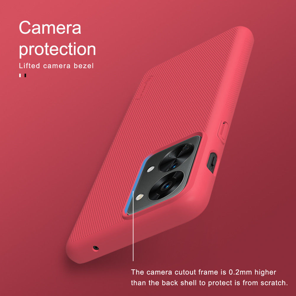 Nillkin Super Frosted Shield Pro OnePlus Nord 2T Hoesje Rood afbeelding 5