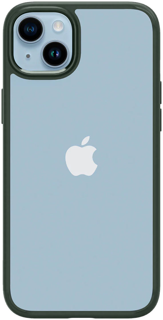 Apple iPhone 14 Plus Hoesje Armor Back Cover Transparant  Groen afbeelding 2