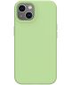 Apple iPhone 14 Hoesje Siliconen Back Cover Groen