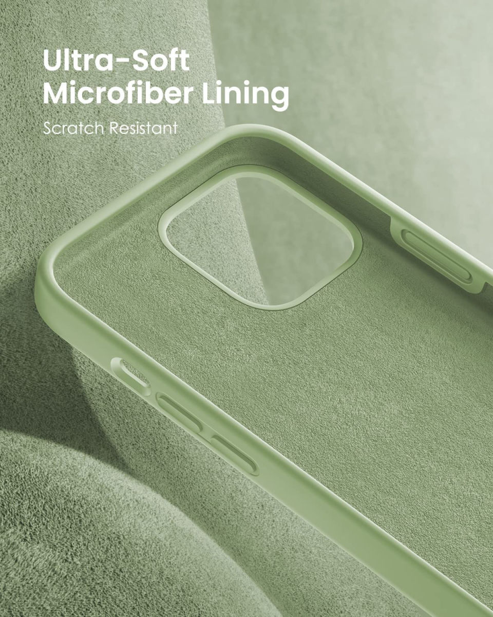 Apple iPhone 14 Hoesje Siliconen Back Cover Groen afbeelding 4