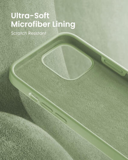 Apple iPhone 14 Hoesje Siliconen Back Cover Groen afbeelding 4