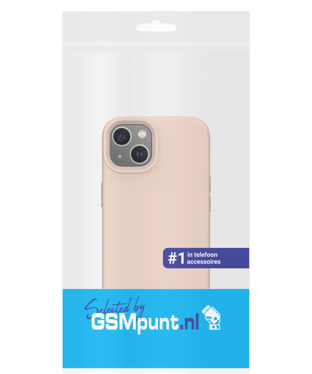 Apple iPhone 14 Hoesje Siliconen Back Cover Roze afbeelding 6