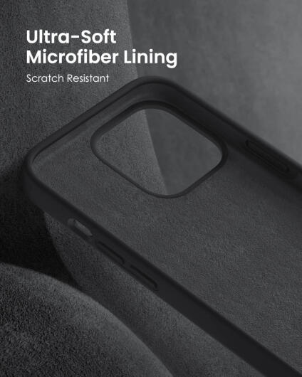 Apple iPhone 14 Pro Hoesje Siliconen Back Cover Zwart afbeelding 4