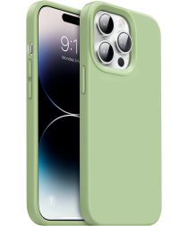 Apple iPhone 14 Pro Hoesje Siliconen Back Cover Groen