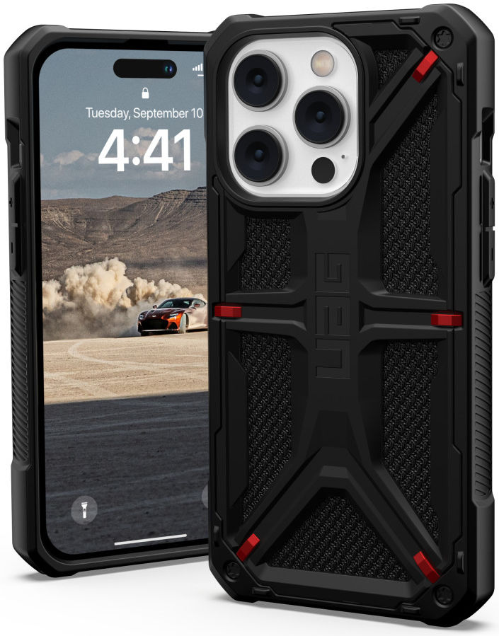 Urban Armor Gear Monarch Apple iPhone 14 Pro Hoesje Kevlar Zwart afbeelding 1