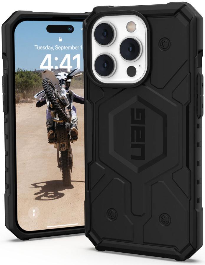 Urban Armor Gear Pathfinder MagSafe iPhone 14 Pro Hoesje Zwart afbeelding 1