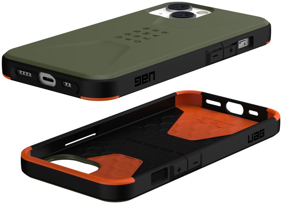 Urban Armor Gear Civilian Apple iPhone 14 Hoesje Back Cover Olive afbeelding 3