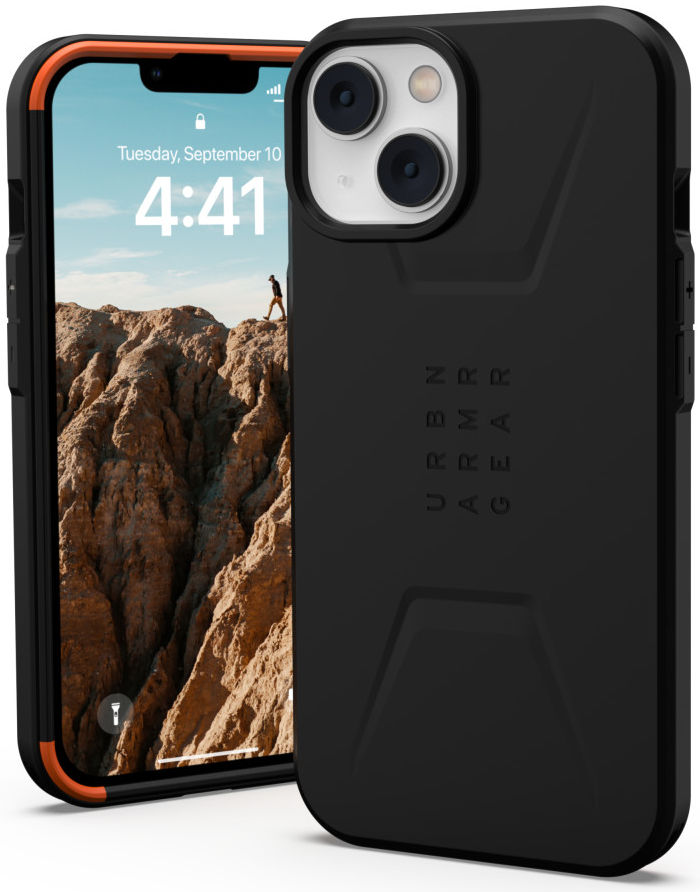 Urban Armor Gear Civilian Apple iPhone 14 Hoesje MagSafe Zwart afbeelding 1