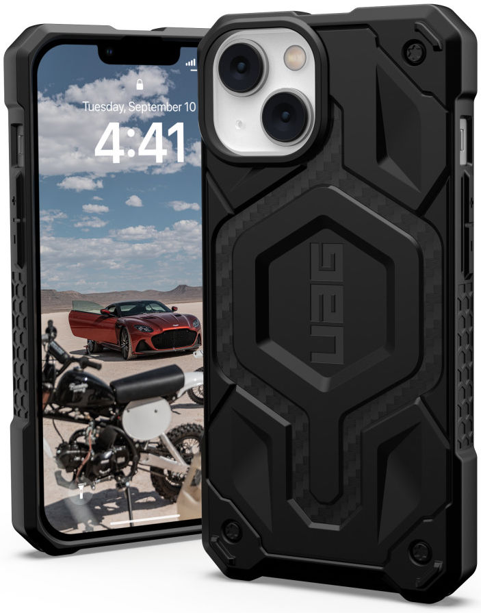 Urban Armor Gear Monarch Pro iPhone 14 Hoesje MagSafe Carbon Fiber afbeelding 1