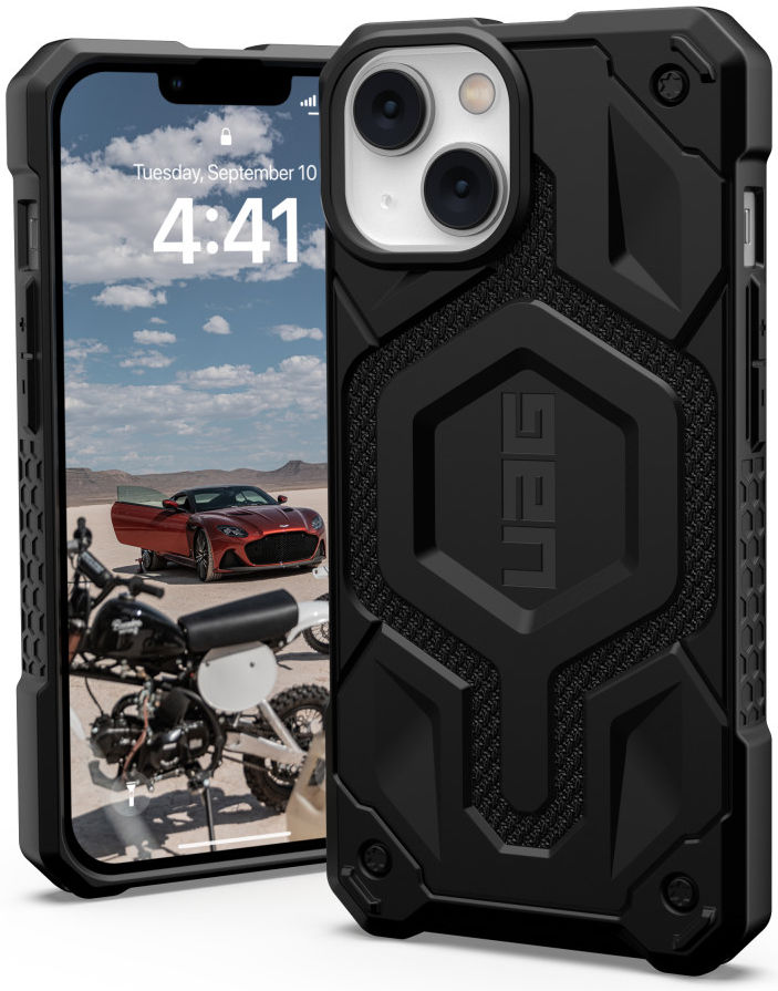 Urban Armor Gear Monarch Pro iPhone 14 Hoesje MagSafe Kevlar Zwart afbeelding 1