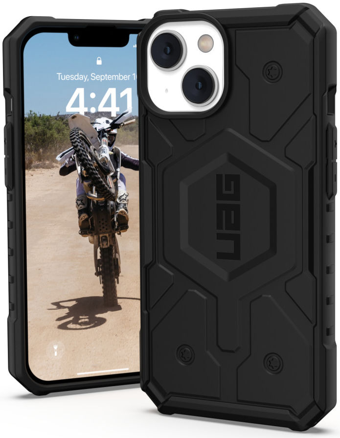 Urban Armor Gear Pathfinder MagSafe iPhone 14 Hoesje Zwart afbeelding 1