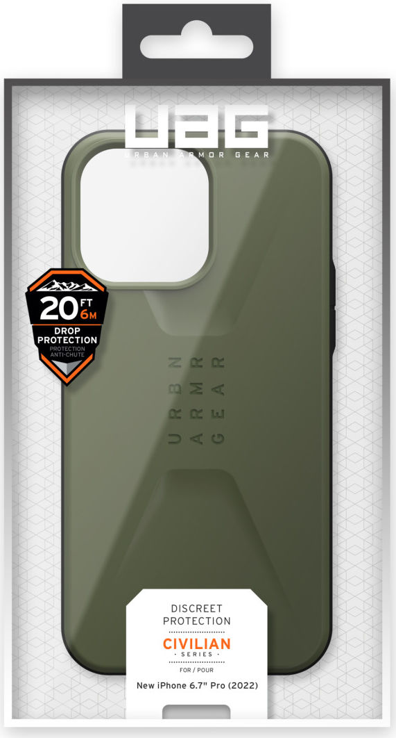 Urban Armor Gear Civilian Apple iPhone 14 Pro Max Hoesje Olive afbeelding 17
