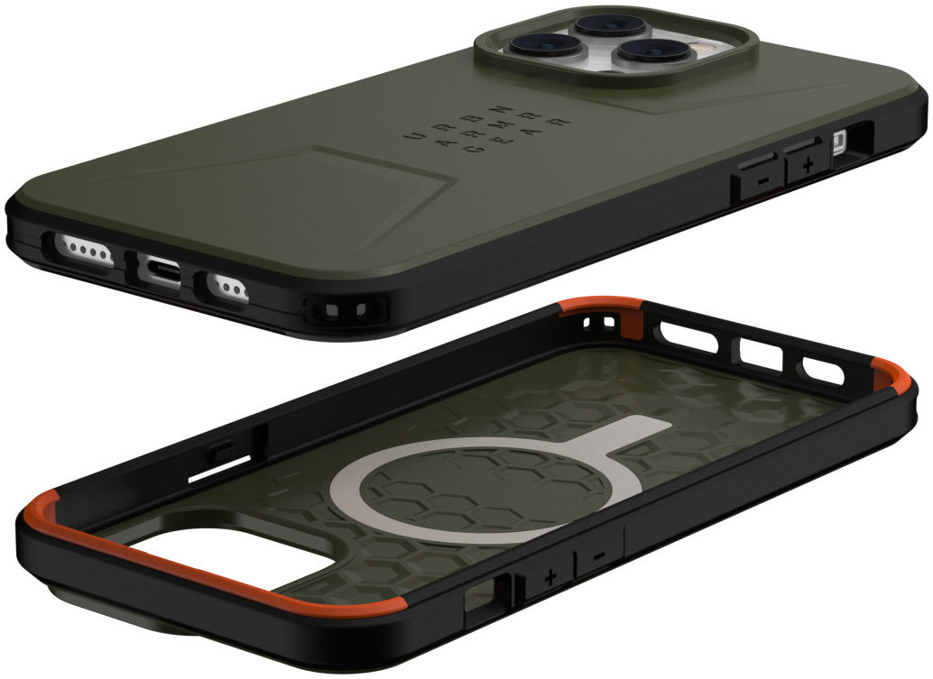 Urban Armor Gear Civilian iPhone 14 Pro Max Hoesje MagSafe Olive afbeelding 4