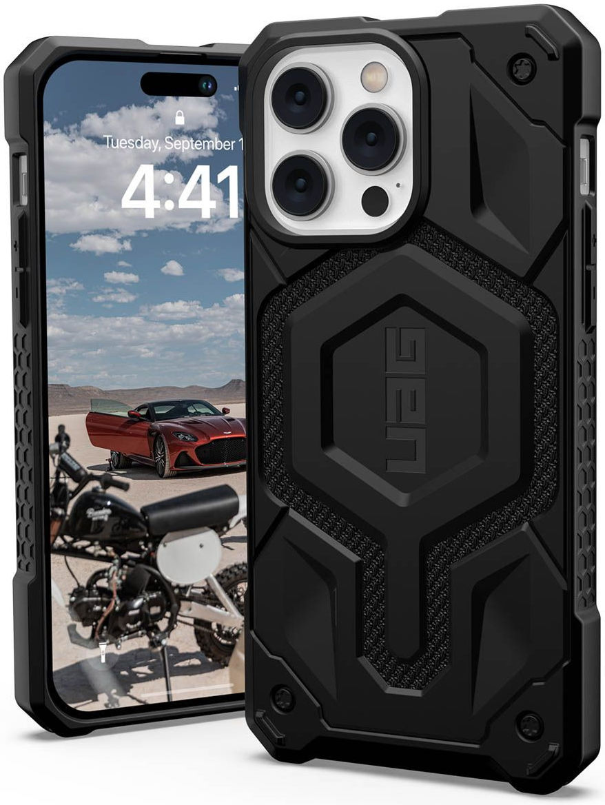 UAG Monarch Pro Apple iPhone 14 Pro Max Hoesje MagSafe Kevlar Zwart afbeelding 1