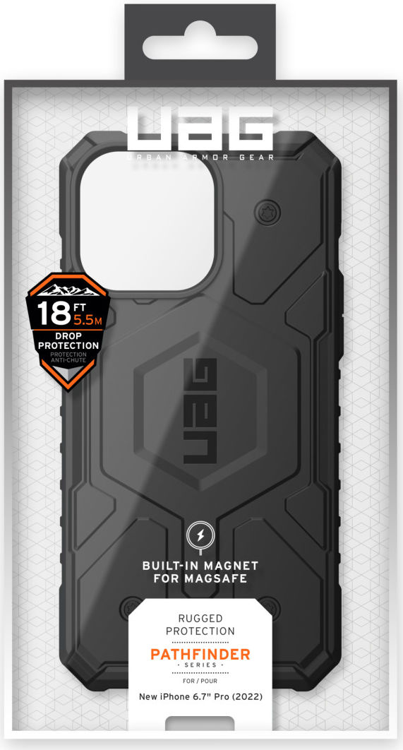 Urban Armor Gear Pathfinder iPhone 14 Pro Max Hoesje met MagSafe Zwart afbeelding 18