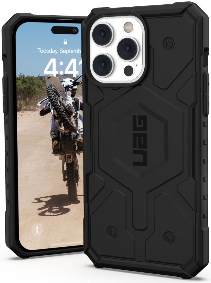 Urban Armor Gear Pathfinder iPhone 14 Pro Max Hoesje met MagSafe Zwart afbeelding 1