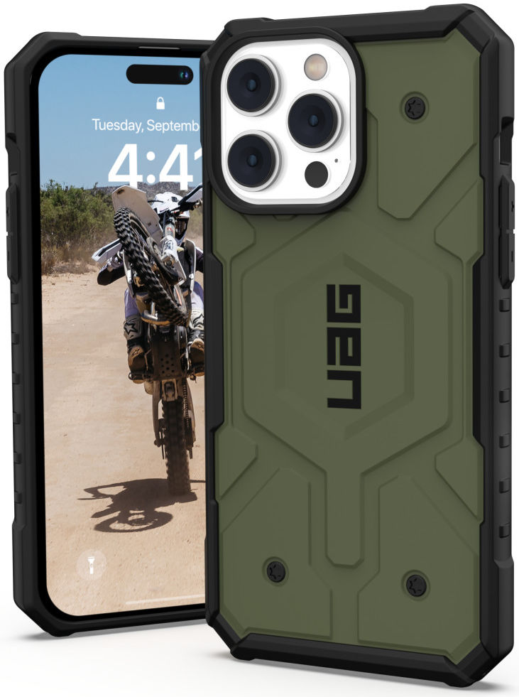 Urban Armor Gear Pathfinder iPhone 14 Pro Max Hoesje met MagSafe Olive afbeelding 2