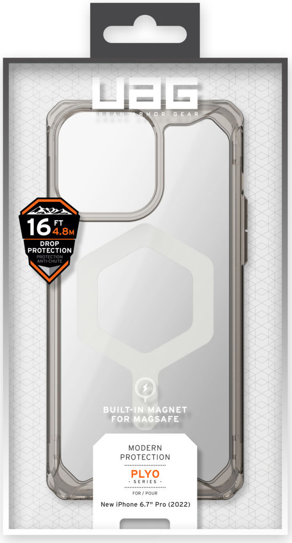 Urban Armor Gear Plyo Apple iPhone 14 Pro Max Hoesje met MagSafe Ash afbeelding 18