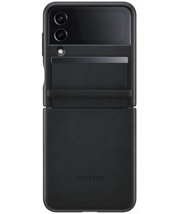 Origineel Samsung Galaxy Z Flip 4 Hoesje Flip Leather Cover Zwart Hoesjes