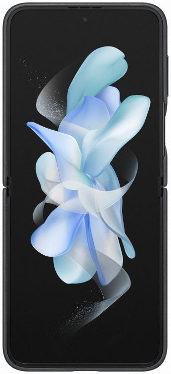 Origineel Samsung Galaxy Z Flip 4 Hoesje Flip Leather Cover Zwart afbeelding 2