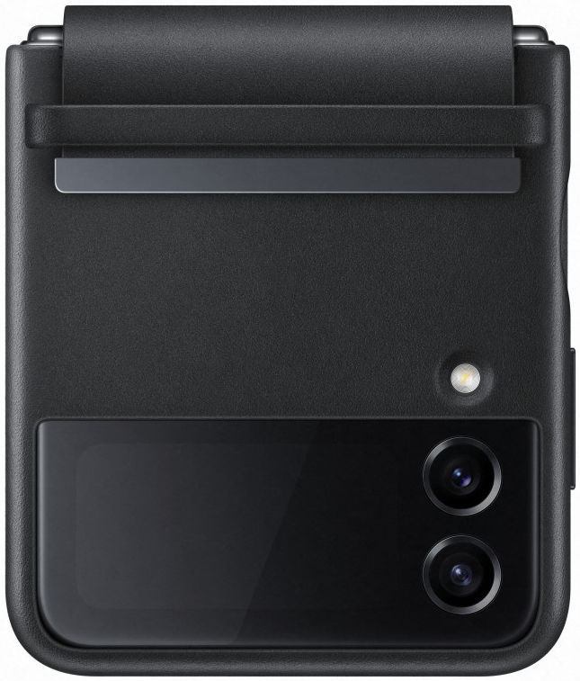 Origineel Samsung Galaxy Z Flip 4 Hoesje Flip Leather Cover Zwart afbeelding 6