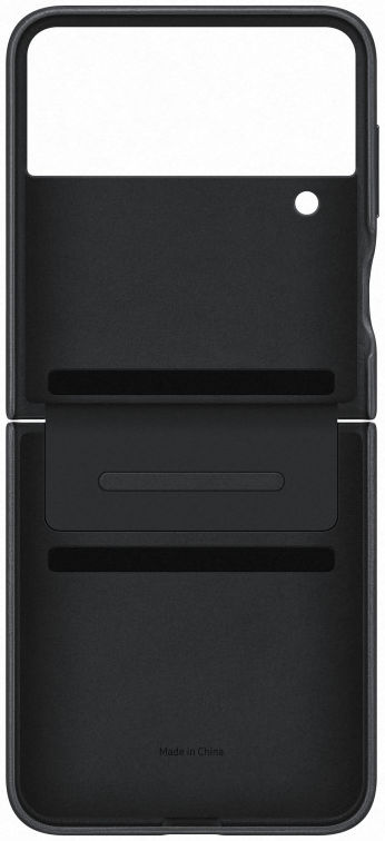 Origineel Samsung Galaxy Z Flip 4 Hoesje Flip Leather Cover Zwart afbeelding 4