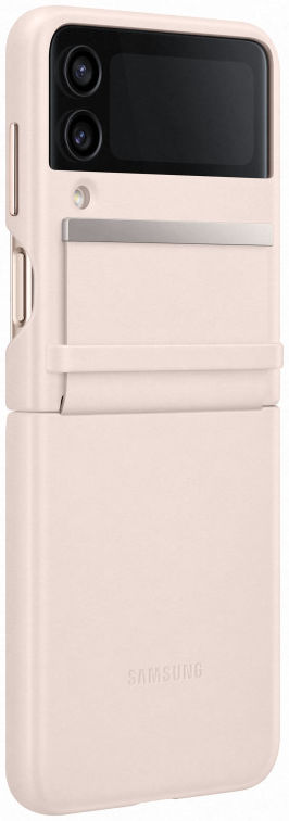 Origineel Samsung Galaxy Z Flip 4 Hoesje Flap Leather Cover Oranje afbeelding 5