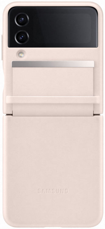 Origineel Samsung Galaxy Z Flip 4 Hoesje Flap Leather Cover Oranje afbeelding 1
