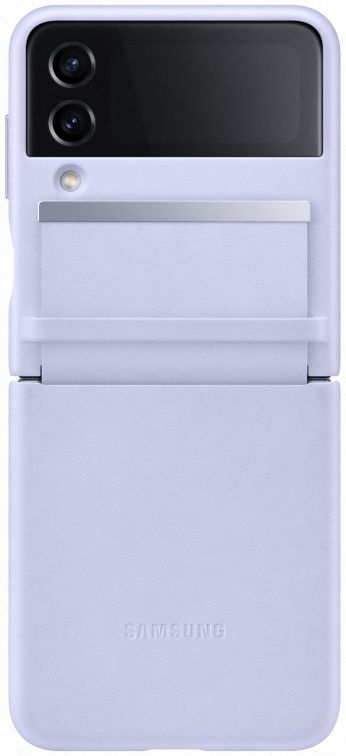 Origineel Samsung Galaxy Z Flip 4 Hoesje Flap Leather Cover Paars afbeelding 1