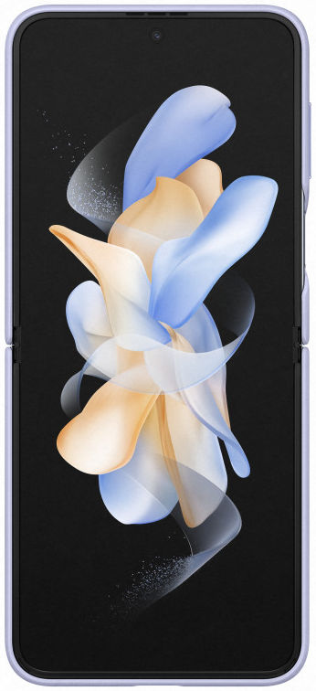 Origineel Samsung Galaxy Z Flip 4 Hoesje Flap Leather Cover Paars afbeelding 2