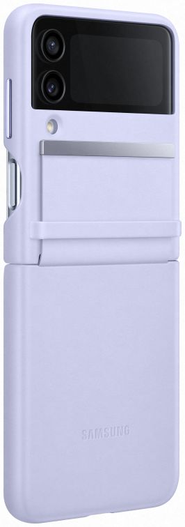 Origineel Samsung Galaxy Z Flip 4 Hoesje Flap Leather Cover Paars afbeelding 5