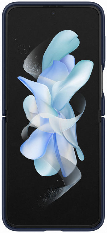Origineel Samsung Galaxy Z Flip 4 Hoesje Silicone Cover met Ring Navy afbeelding 2