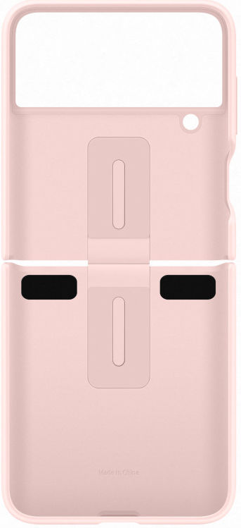 Origineel Samsung Galaxy Z Flip 4 Hoesje Silicone Cover met Ring Roze afbeelding 5