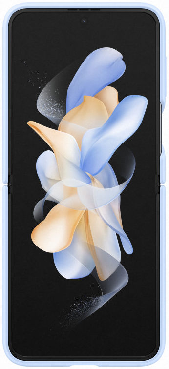 Origineel Samsung Galaxy Z Flip 4 Hoesje Silicone Cover met Ring Blauw afbeelding 2