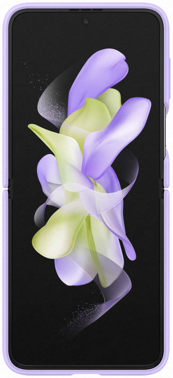 Origineel Samsung Galaxy Z Flip 4 Hoesje Silicone Cover met Ring Paars afbeelding 2